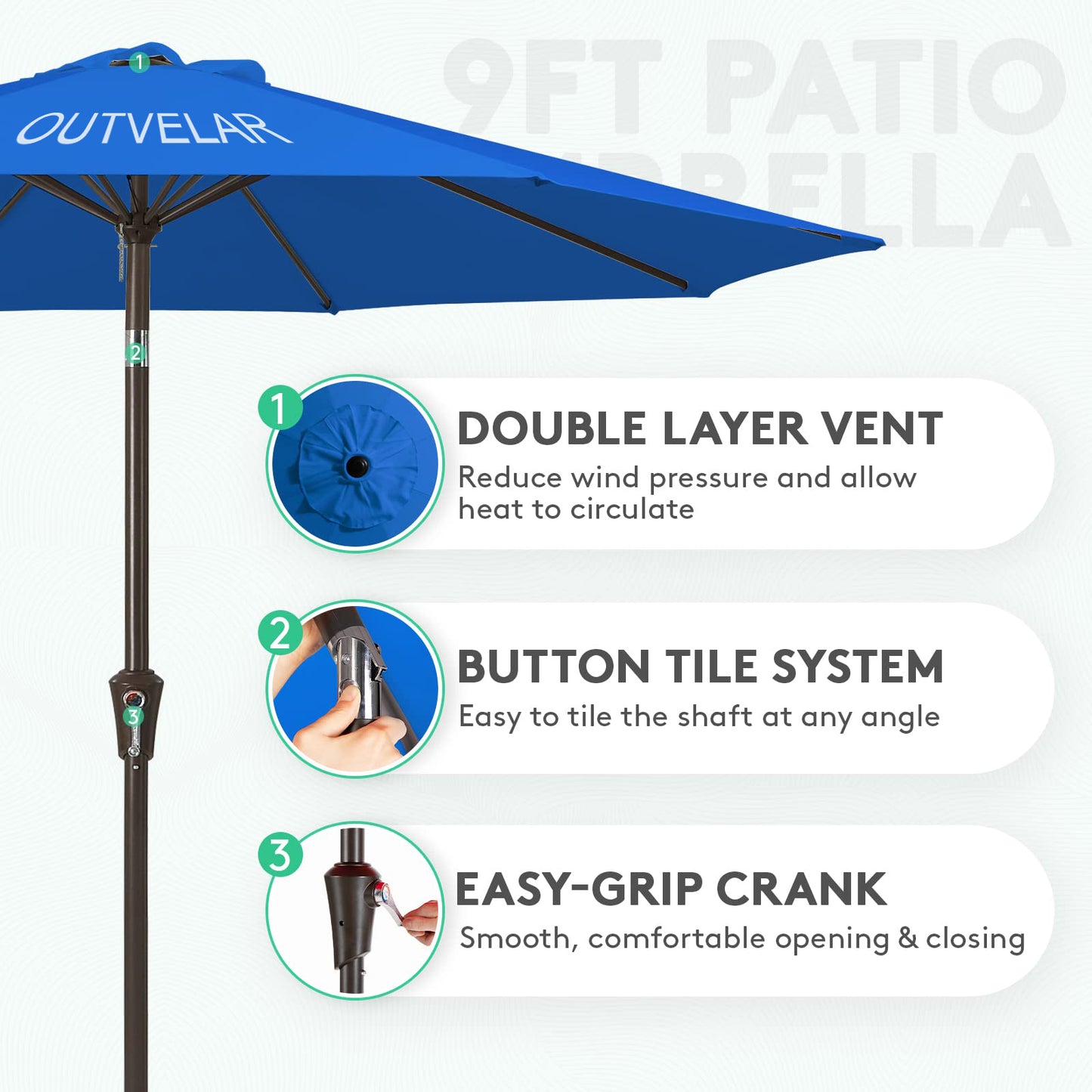 9 ft Patio Umbrella