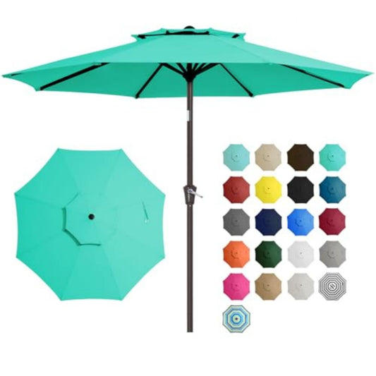9' 2-Tiers Patio Umbrellas