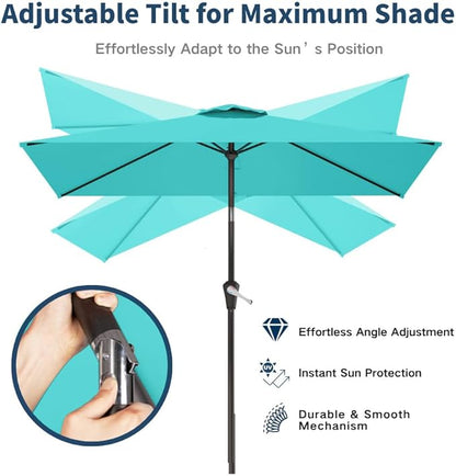 6.5x10 ft Rectangular Patio Umbrellas