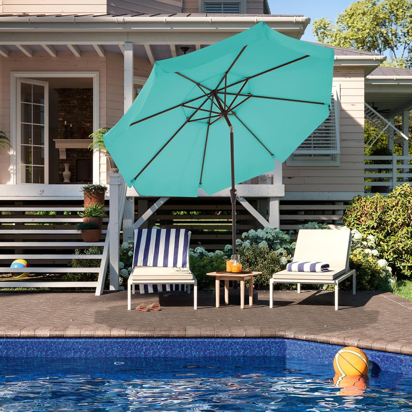 9' 2-Tiers Patio Umbrellas